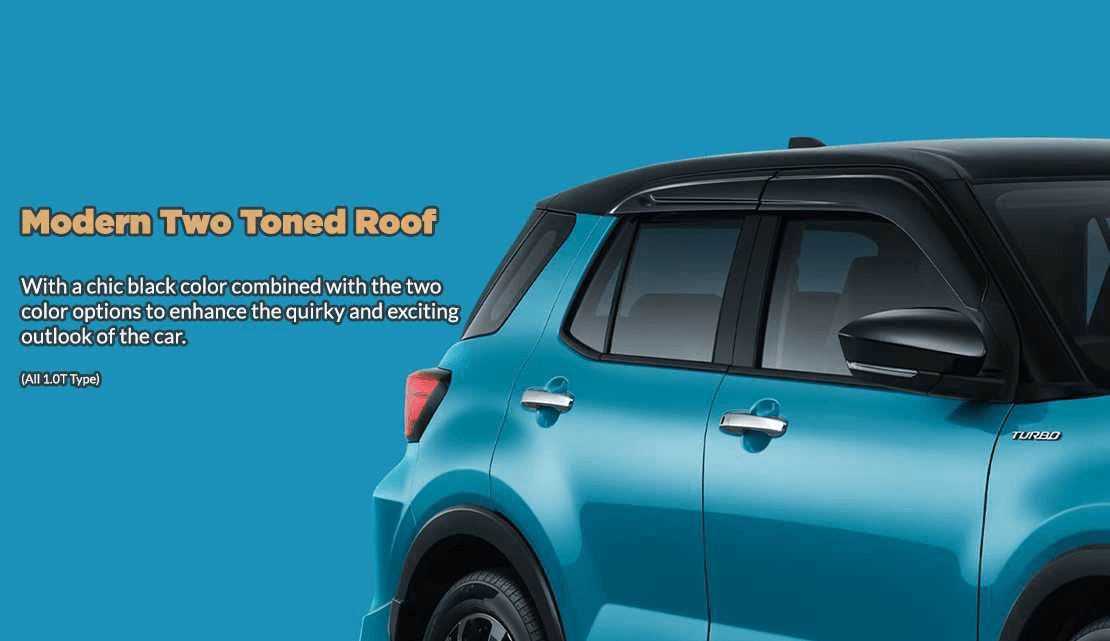toyota raize roof dual tone